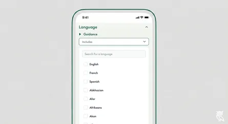 How to search by language